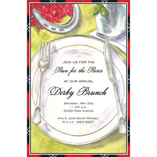 Derby Placesetting Invitations